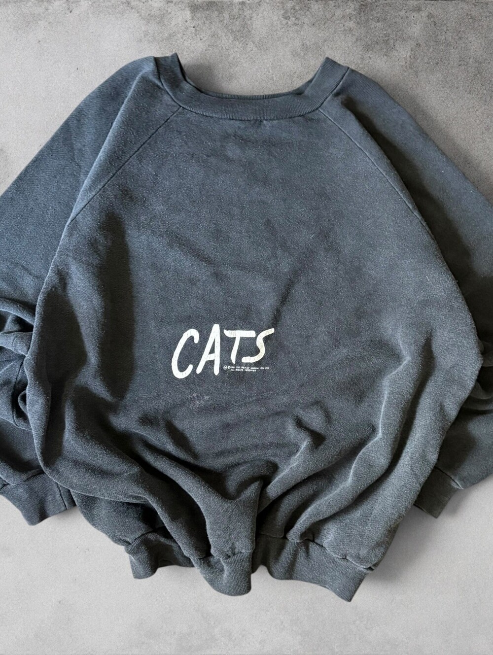 Vintage 1980s Cats Musical Play Graphic Crewneck Pullover Sweatshirt Size Large